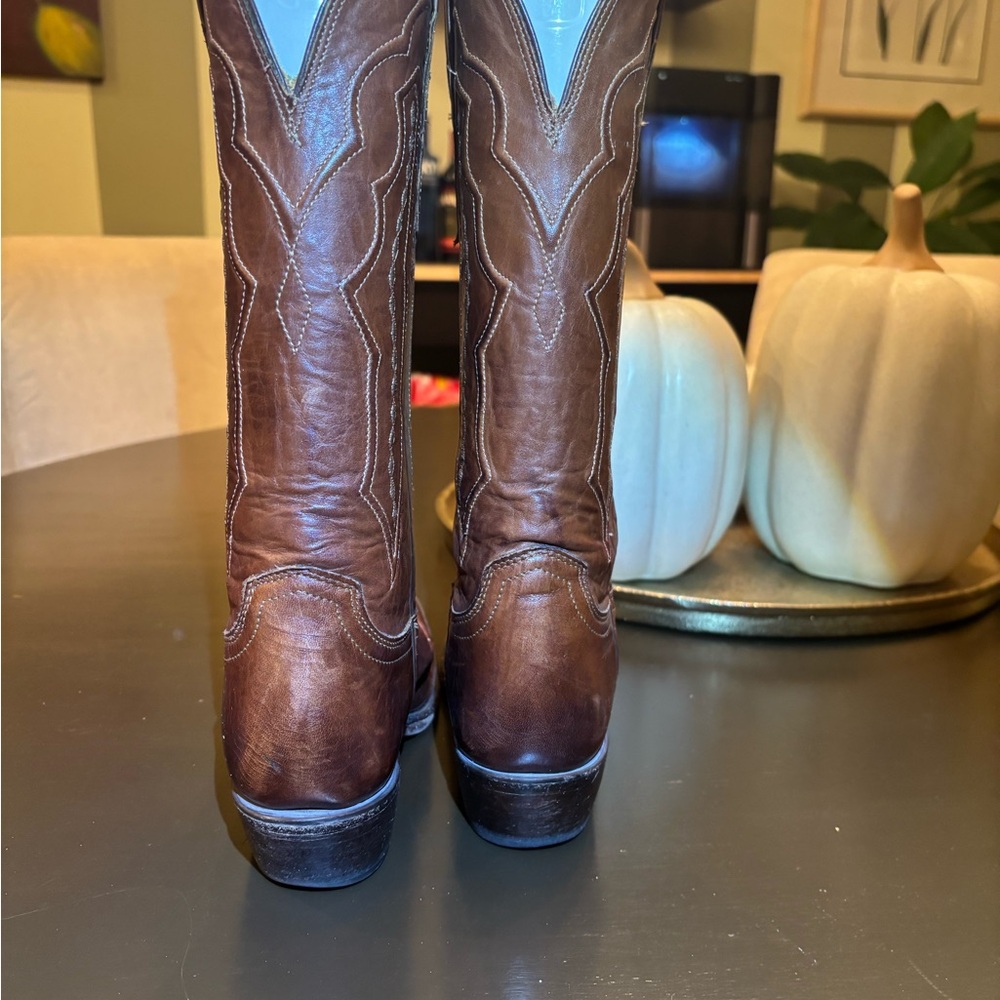 Lucchese Brown Heeled Boots - Picture 5 of 16